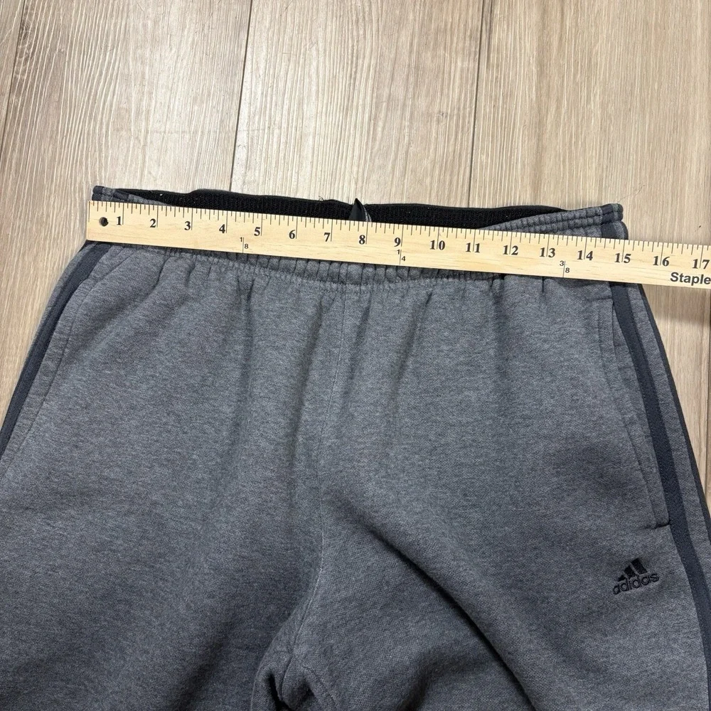 Adidas‎ Fleece Sweatpants Mens M Straight Black Gray Pants Athleisure Streetwear
